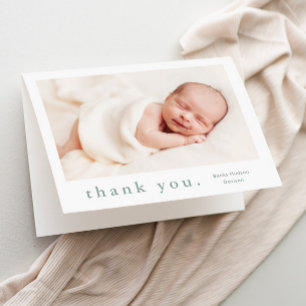 Einfaches Typ Foto Baby Dankeskarte