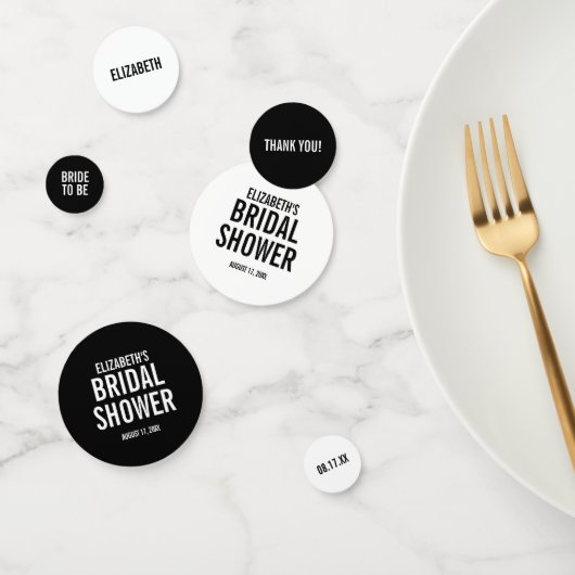 Einfaches Typografie-Brautparty Konfetti (Gruppe)