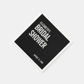 Einfaches Typografie-Brautparty Serviette (Ecke)