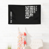 Einfaches Typografie-Brautparty Willkommen Banner (Insitu)