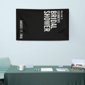 Einfaches Typografie-Brautparty Willkommen Banner (Messeveranstaltung)