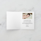 Einfaches Typografie-Foto Dankeskarte (Innenseite)