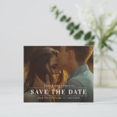 Einfaches Typografie-Foto, das das Datum speichert (Stehend Vorderseite)