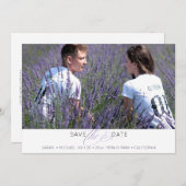 Einfaches Typografie-Foto Save the Date (Vorne/Hinten)