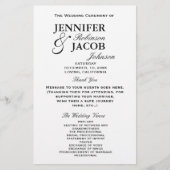 Einfaches Typografie-Schlichtes Hochzeitsprogramm (Vorderseite)