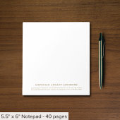 Einfaches typografisches Business Notepad Notizblock