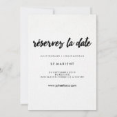 Einfaches Typografisches Foto Save the Date auf Fr (Rückseite)