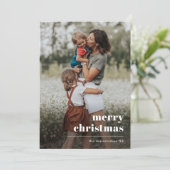 Einfaches typografisches Foto Weihnachten (Stehend Vorderseite)