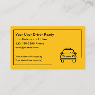 Einfaches Uber-Fahrer Business Card Design Visitenkarte
