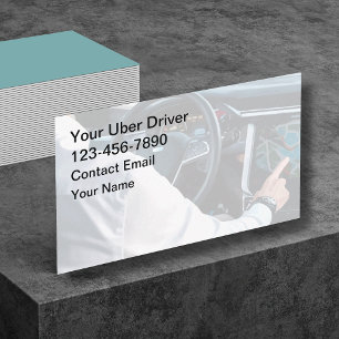 Einfaches Uber-Fahrer-Theme für Fahrdienste Telefonnummerkarte