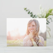 Einfaches Überlagern moderner Abschlüsse Einladung (Stehend Vorderseite)