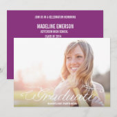 Einfaches Überlagern moderner Abschlüsse Einladung (Vorne/Hinten)