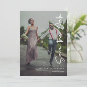 Einfaches überlagertes Foto Hochfahren speichern d Save The Date (Stehend Vorderseite)