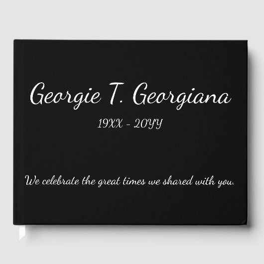 Einfaches und benutzerdefiniertes Gästebuch (Vorderseite)