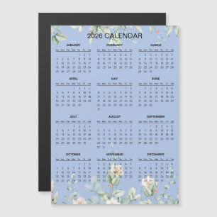Einfaches und dennoch elegantes Blumenkalender 202 Magnetkarte