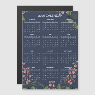 Einfaches und dennoch elegantes Blumenkalender 202 Magnetkarte