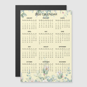 Einfaches und dennoch elegantes Blumenkalender 202 Magnetkarte