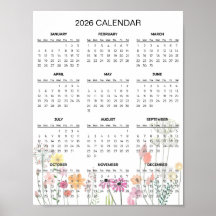 Einfaches und dennoch elegantes Blumenkalender 202