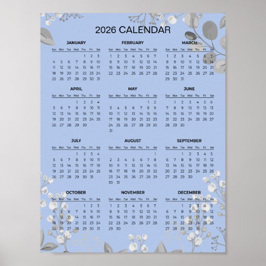 Einfaches und dennoch elegantes Blumenkalender 202 Poster (Vorne)