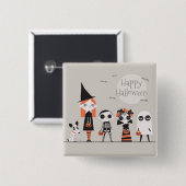 Einfaches und dennoch elegantes Halloween | Button (Vorne & Hinten)