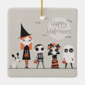 Einfaches und dennoch elegantes Halloween | Kerami Keramikornament (Rückseite)