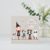 Einfaches und dennoch elegantes Halloween-Party | Einladung (Stehend Vorderseite)