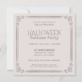 Einfaches und dennoch elegantes Halloween-Party | Einladung (Rückseite)