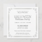 Einfaches und dennoch elegantes Halloween-Party | Einladung (Rückseite)