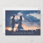 Einfaches und einfaches Foto-Overlay Feiertagskarte (Vorderseite)