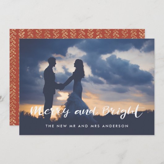 Einfaches und einfaches Foto-Overlay Feiertagskarte (Vorne/Hinten)