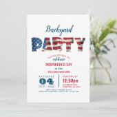 Einfaches und elegantes Amerikanische Unabhängigke Einladung (Stehend Vorderseite)