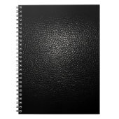 Einfaches und elegantes Black Leather Notebook Notizblock (Vorderseite)