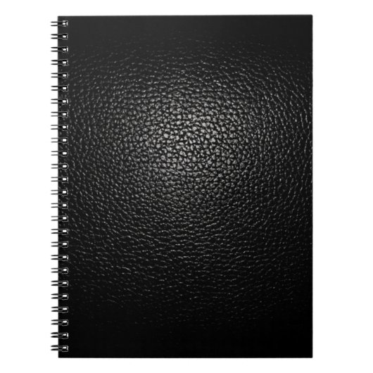 Einfaches und elegantes Black Leather Notebook Notizblock (Vorderseite)
