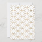 Einfaches und elegantes Copper-Look mit weißer Hoc Einladung (Rückseite)