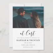 Einfaches und elegantes Design Endlich Foto Save The Date (Vorderseite)