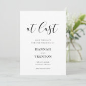 Einfaches und elegantes Design Save The Date (Stehend Vorderseite)