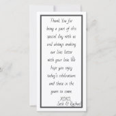 Einfaches und elegantes Empfang Dankeskarte (Vorderseite)