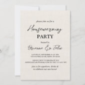 Einfaches und elegantes Erwärmung-Party Einladung (Vorderseite)