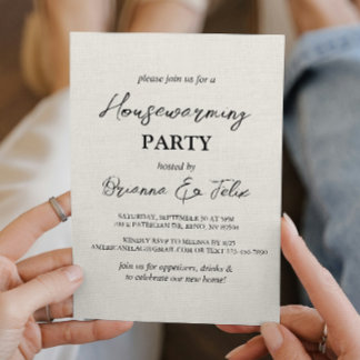 Einfaches und elegantes Erwärmung-Party Einladung