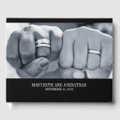 Einfaches und elegantes Foto Wedding Guest Book Gästebuch (Vorderseite)