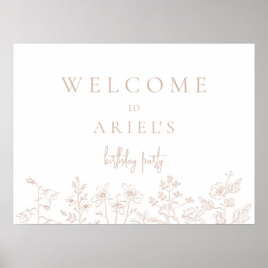 Einfaches und elegantes Geburtszeichen Poster (Vorne)