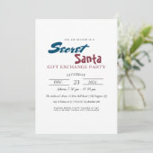 Einfaches und elegantes Geheimnis Weihnachten Part Einladung (Stehend Vorderseite)