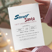 Einfaches und elegantes Geheimnis Weihnachten Part Einladung