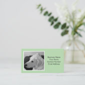 Einfaches und elegantes, hellgrünes Foto Visitenkarte (Stehend Vorderseite)