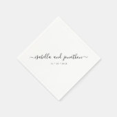 Einfaches und elegantes Hochzeitsfest-Party Serviette (Ecke)