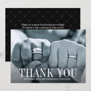 Einfaches und elegantes Hochzeitsstift Foto Dankes Einladung