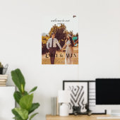 Einfaches und elegantes individuelles Foto Wedding Poster (Heimbüro)