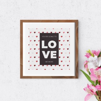 Einfaches und elegantes Liebesdesign Poster