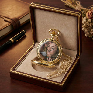 Einfaches und elegantes Liebesfoto für immer Armbanduhr