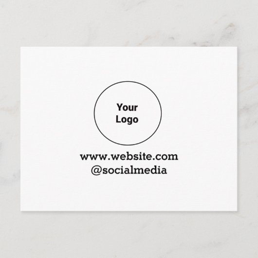 Einfaches und elegantes Logo für die Firma Ankündigungspostkarte (Vorderseite)